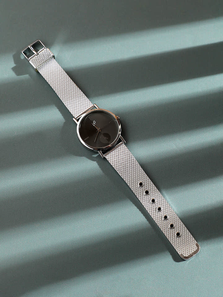 Solid Round Watch - Silver