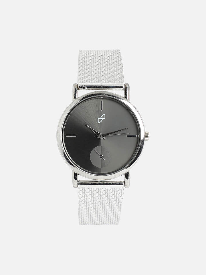 Solid Round Watch - Silver