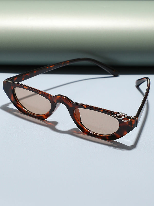 Animal Print Frame Retro Sunglass