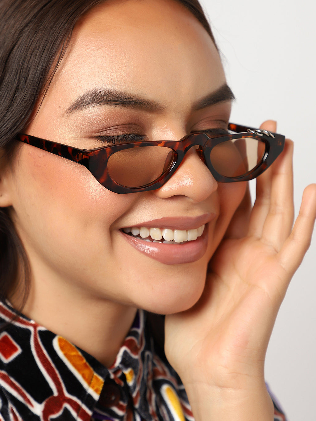 Animal Print Frame Retro Sunglasses