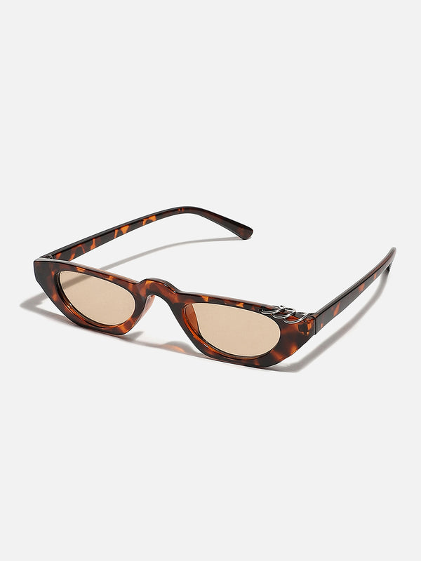 Animal Print Frame Retro Sunglass