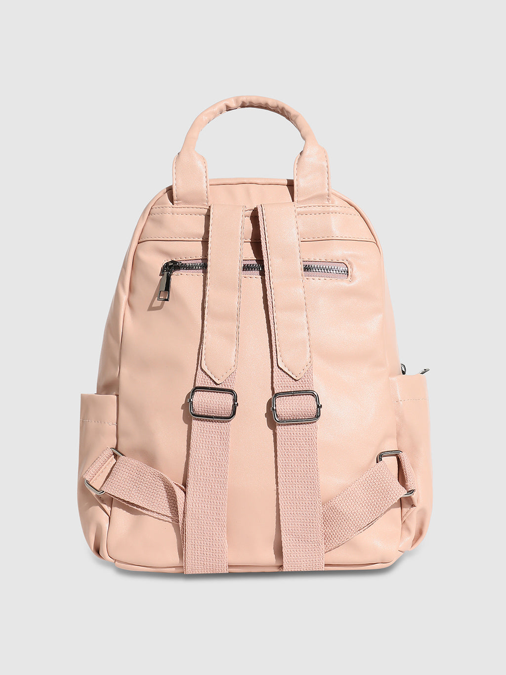 Top Handle Curve Backpack - Light Pink