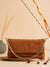Almond Allure Brown Handbag