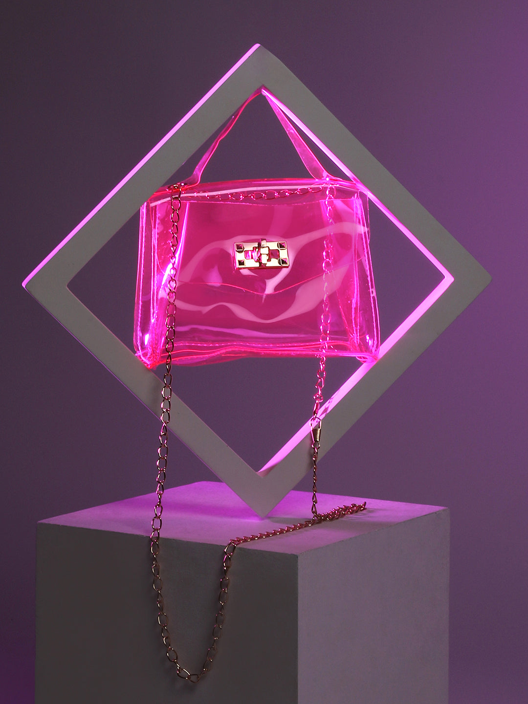 Eve Pink Transparent Mini Bag