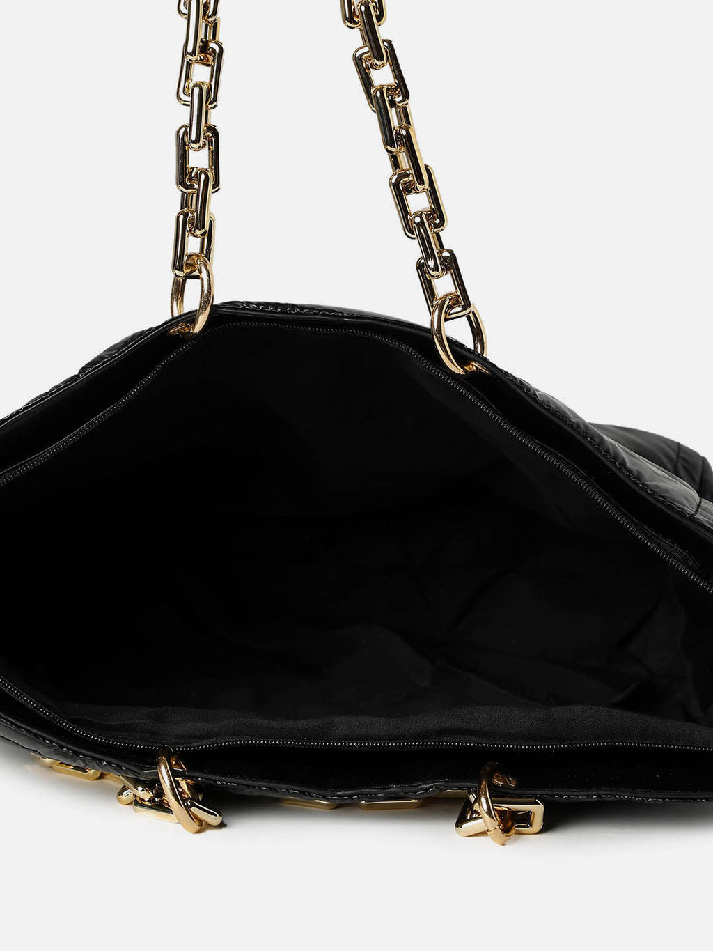 Masquerade Quilted Black Tote Bag