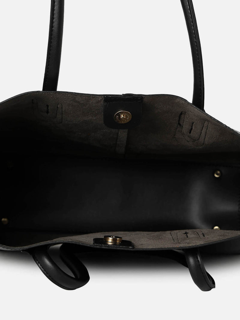 Dark Dynamite Black Tote Bag With Pouch Set