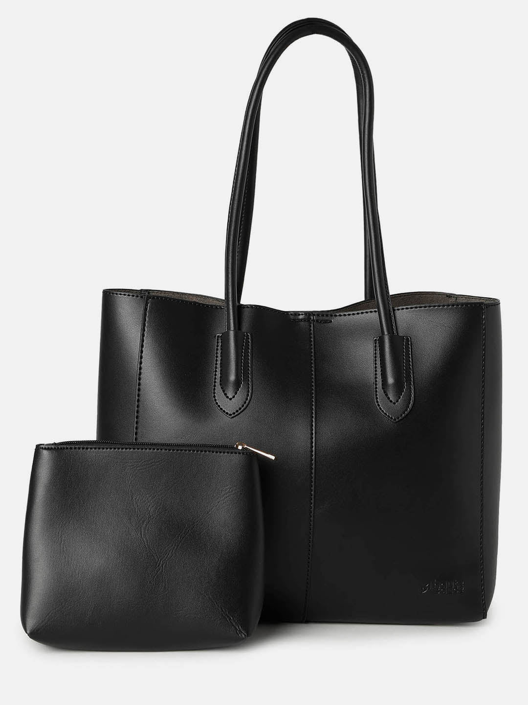 Dark Dynamite Black Tote Bag With Pouch Set