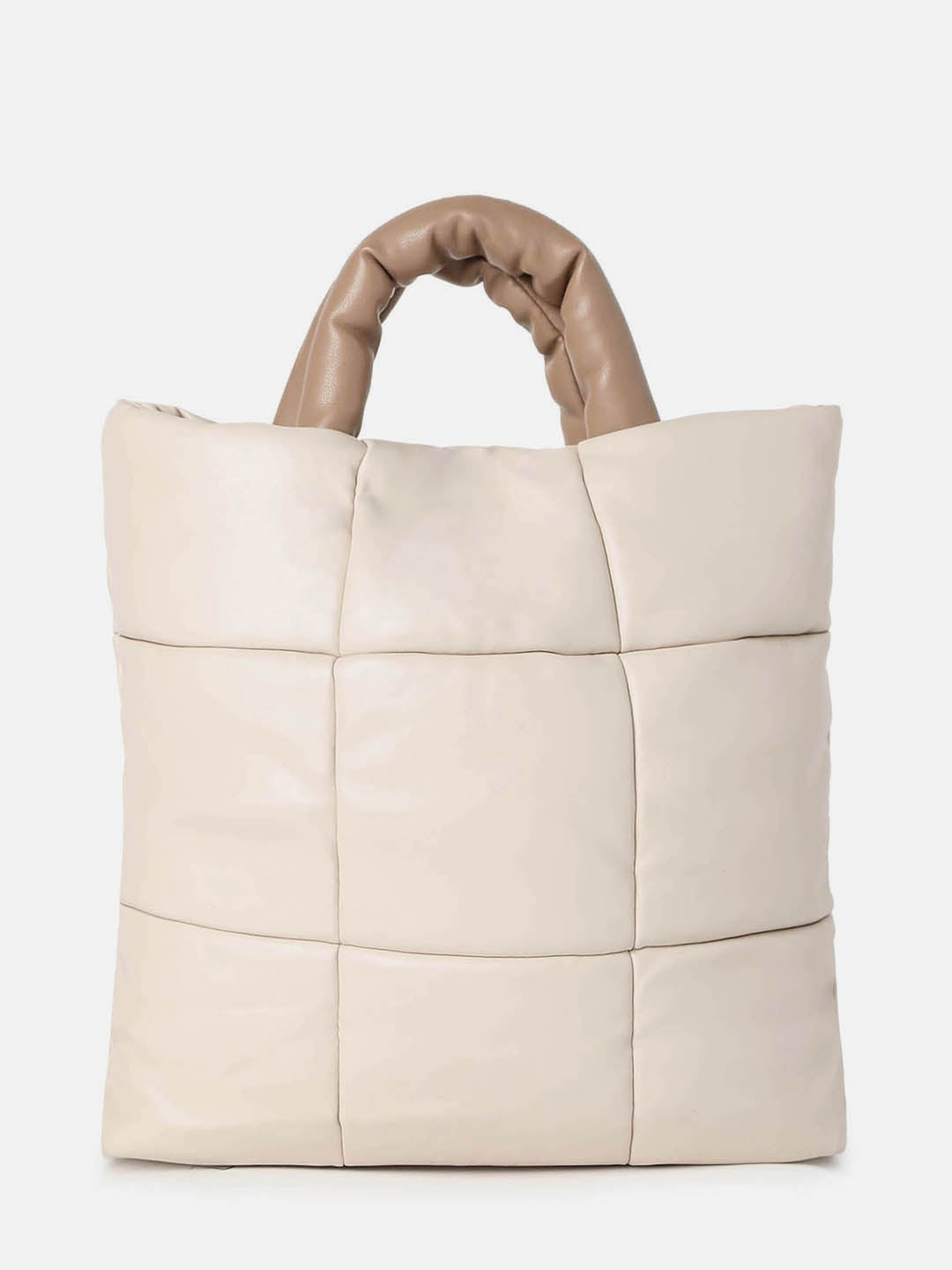 Tufted Treasure Beige Tote Bag