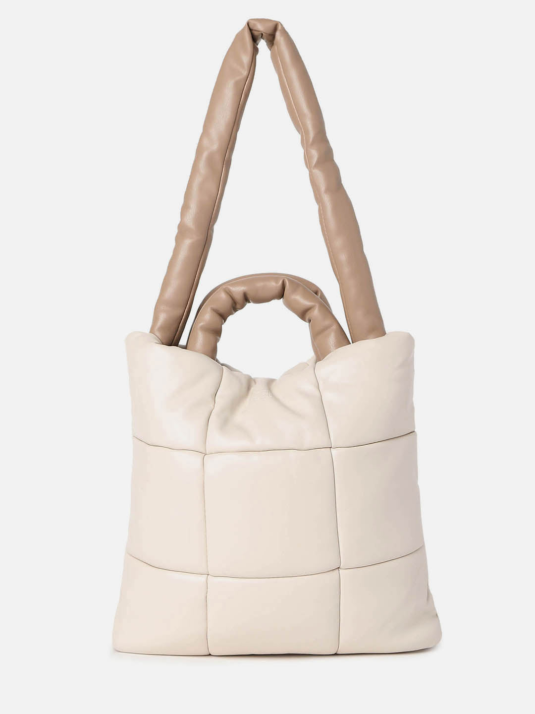 Tufted Treasure Beige Tote Bag