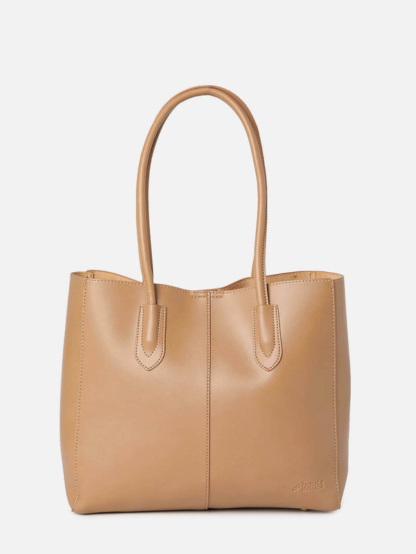 Trove Tan Tote Bag With Pouch Set