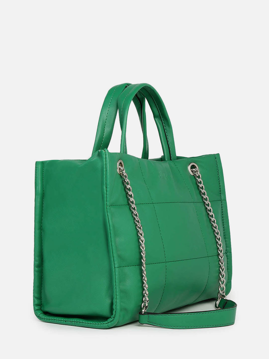 Green Glam Quilted Green Hand Bag
