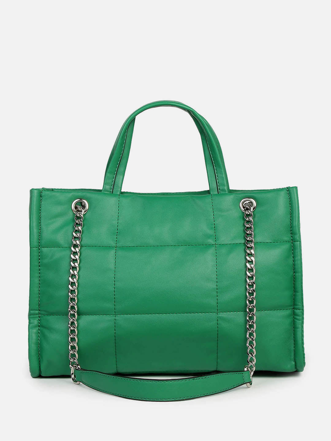 Green Glam Quilted Green Hand Bag