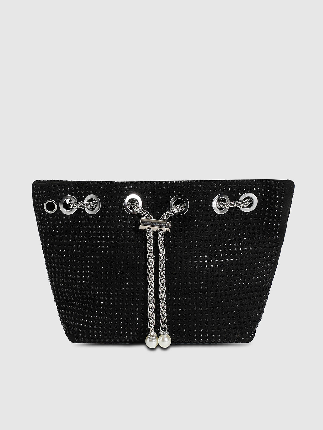 Stud Chain Handbag - Black