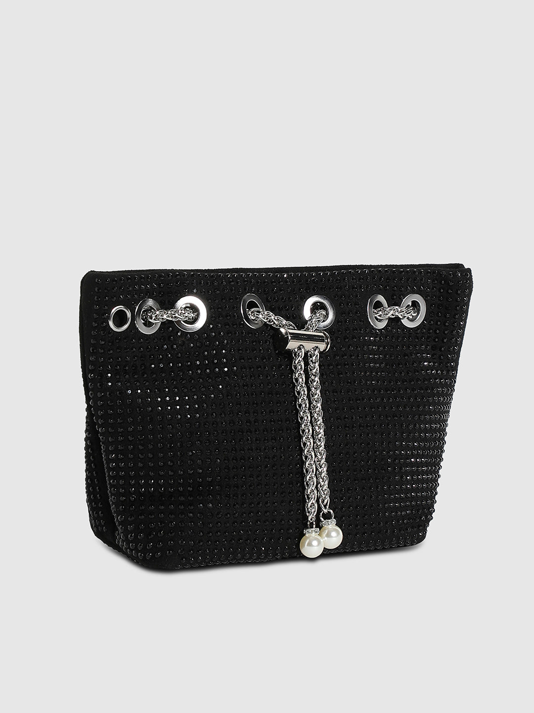 Stud Chain Handbag - Black