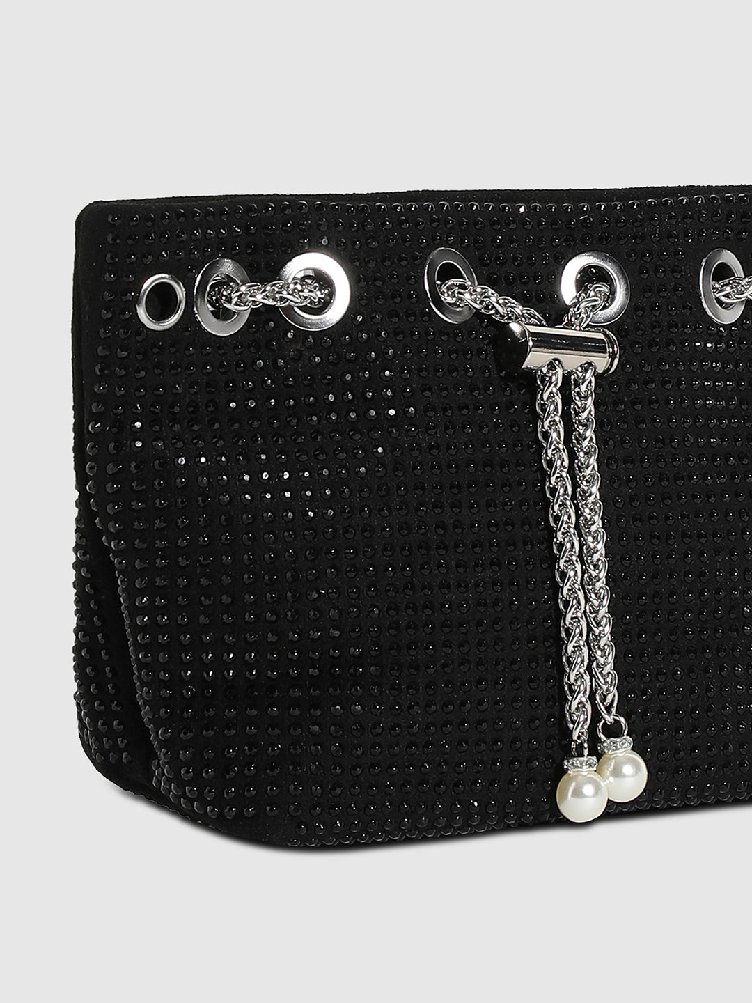 Stud Chain Handbag - Black