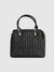 Quilted Top Handle Handbag - Black