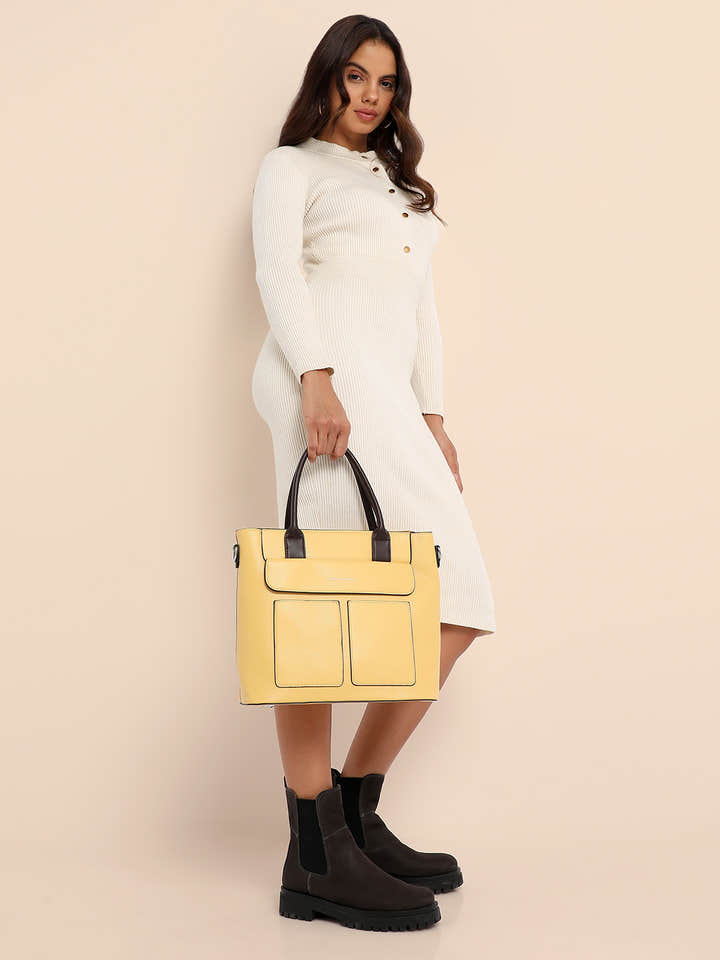 Everyday Essential Tote Bag - Light Yellow