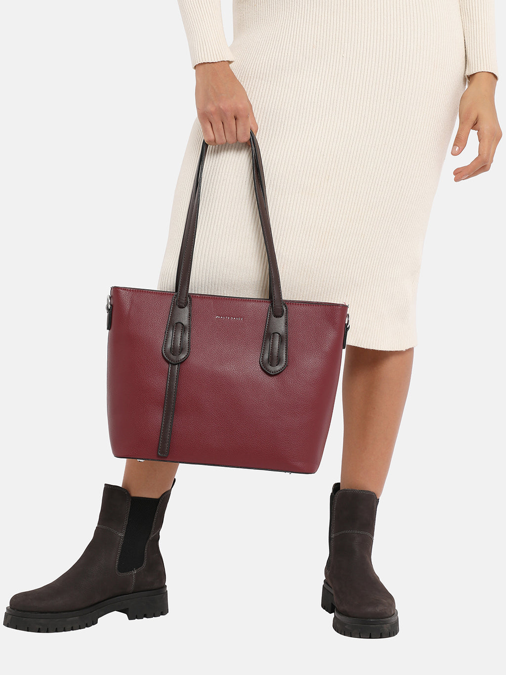 On The Go Tote Bag - Maroon