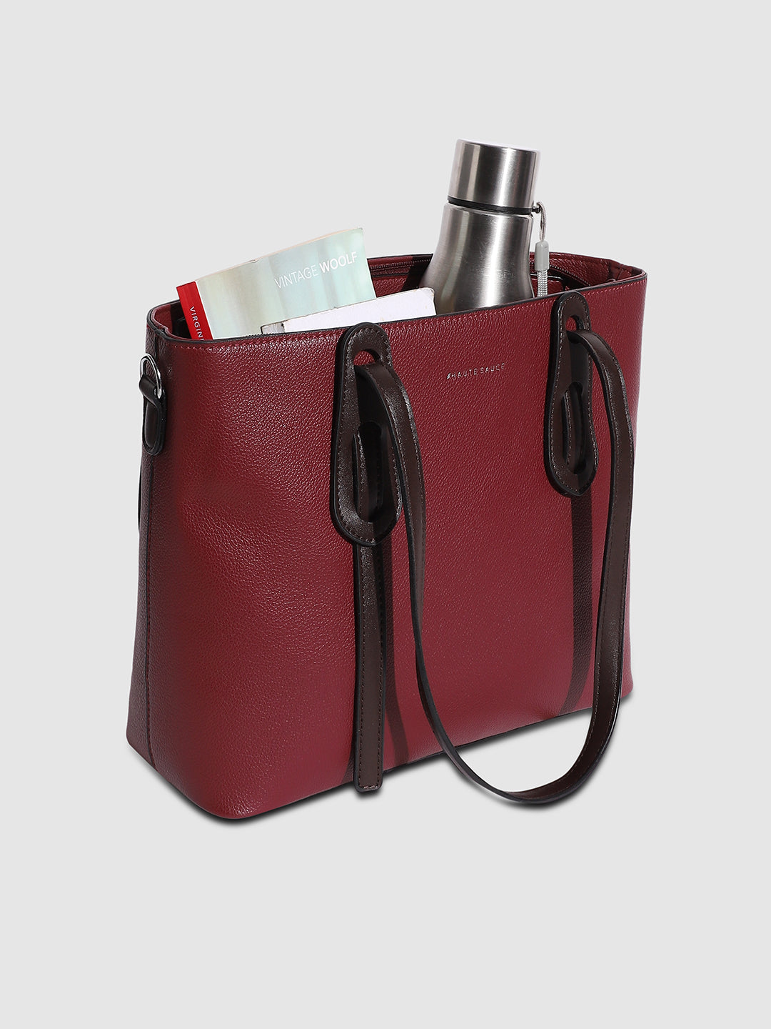 On The Go Tote Bag - Maroon