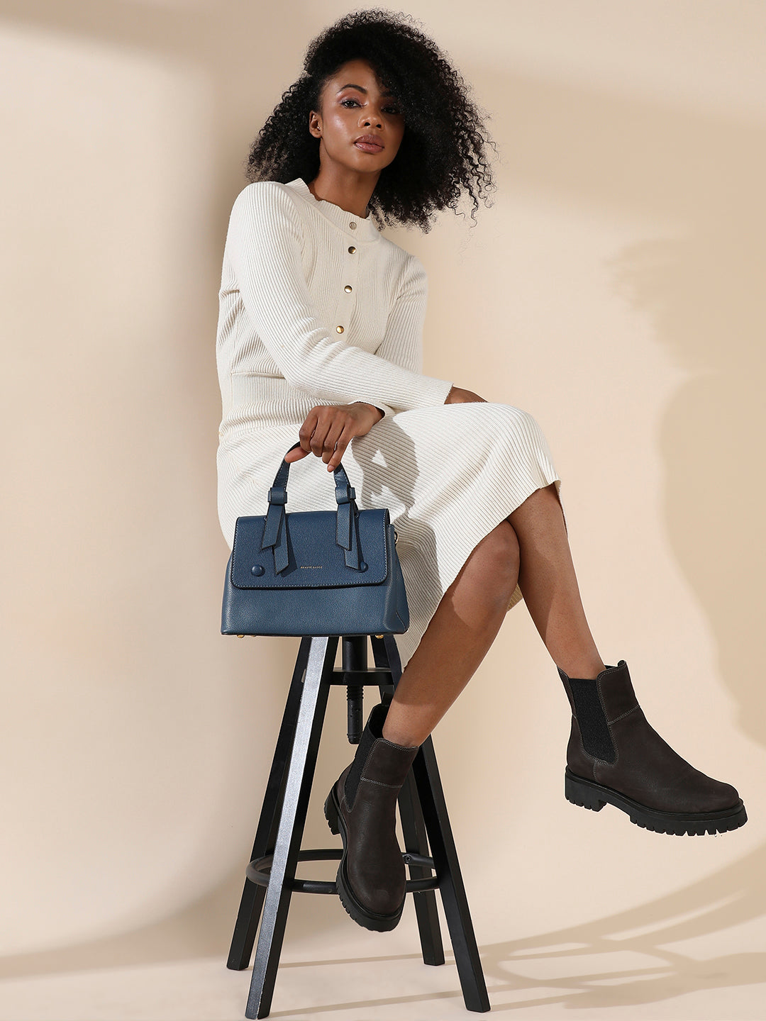 Structured Essential Handbag - Indigo Blue