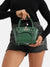 Stud Croc Mini Handbag - Forest Green