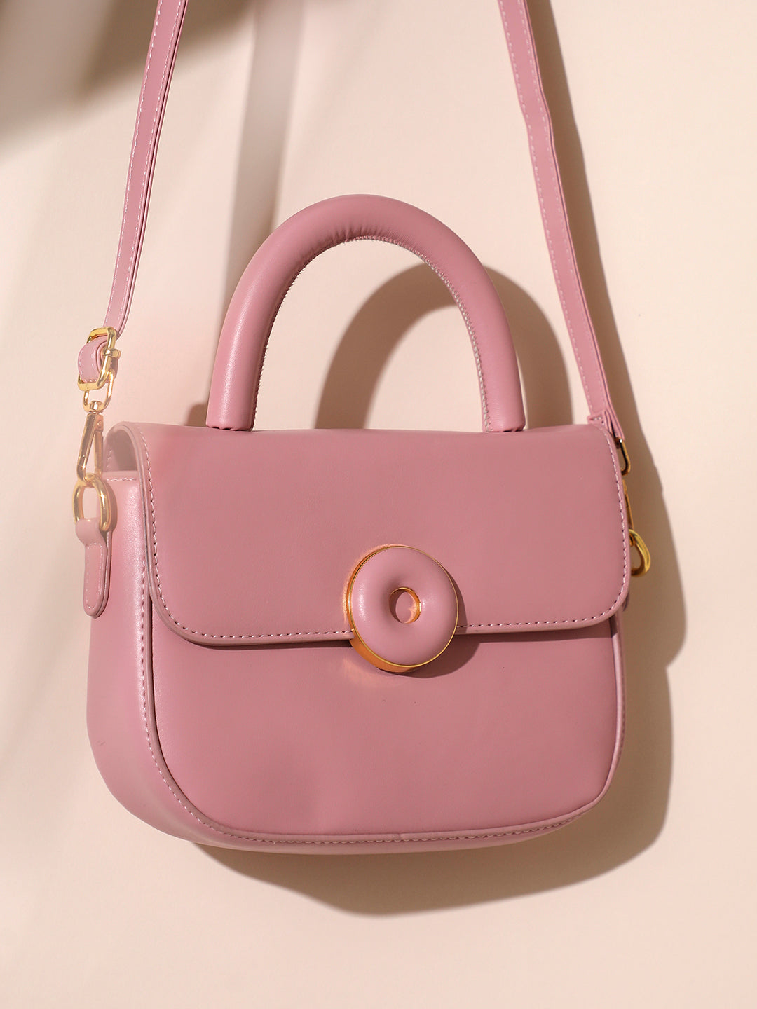 Donut Buckle Handbag - Blush Pink