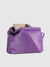 Textured Pouch Handbag - Purple