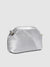 Textured Pouch Handbag - Silver