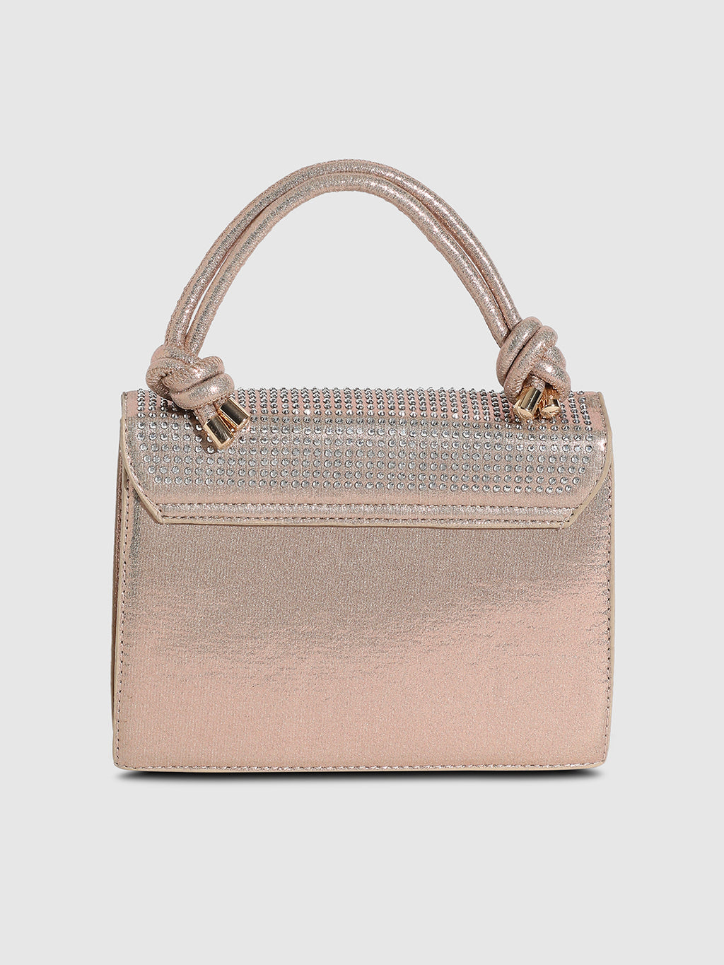 Studded Rope Handbag - Beige