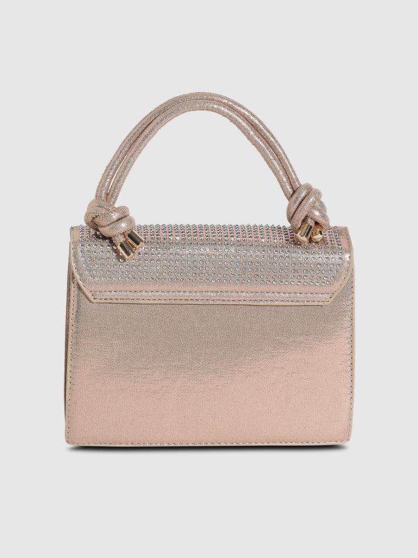 Studded Rope Handbag - Beige