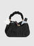 Ruched Handle Handbag - Black