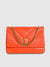 Quilted Chain Handbag - Orange
