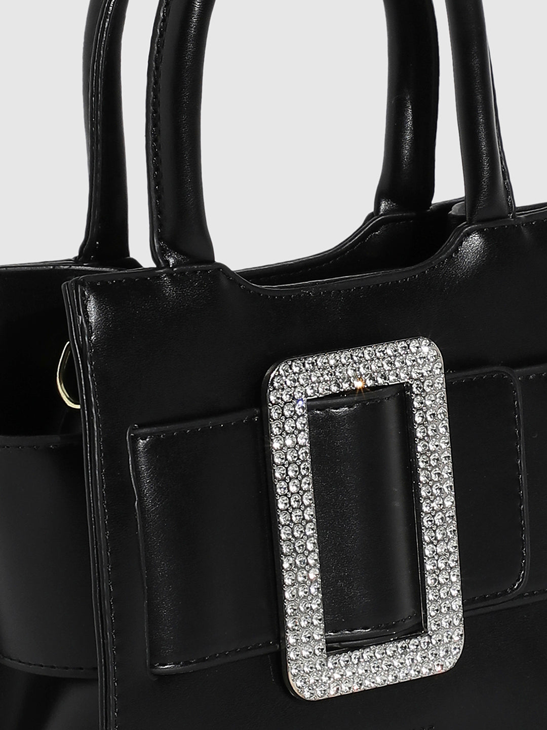 Buckle Mini Handbag - Black