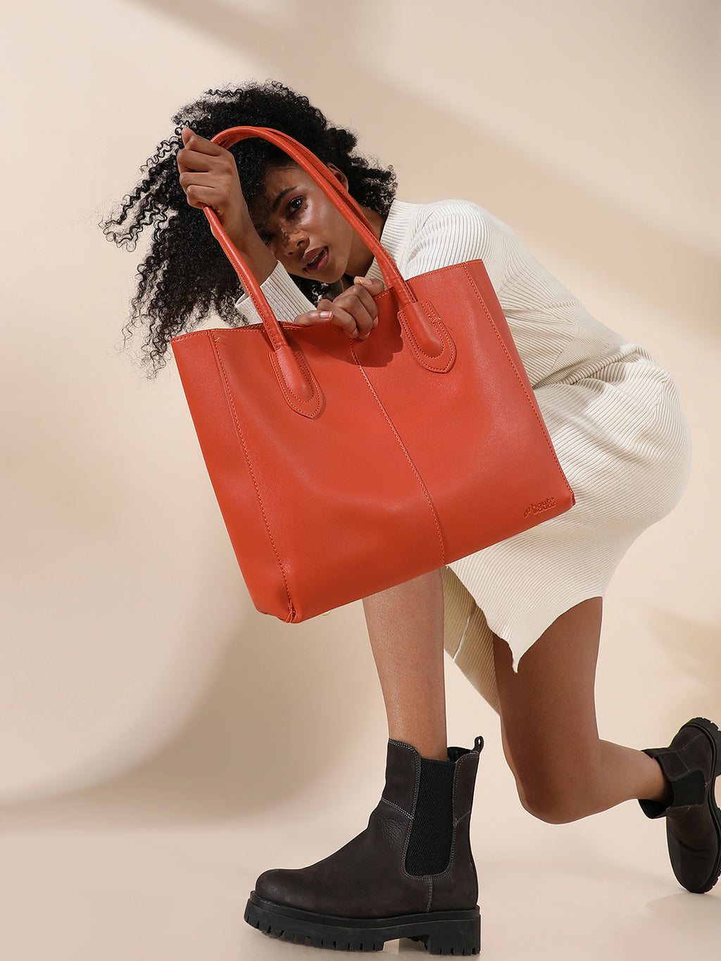 Urban Essential Tote Bag With Pouch - Orange