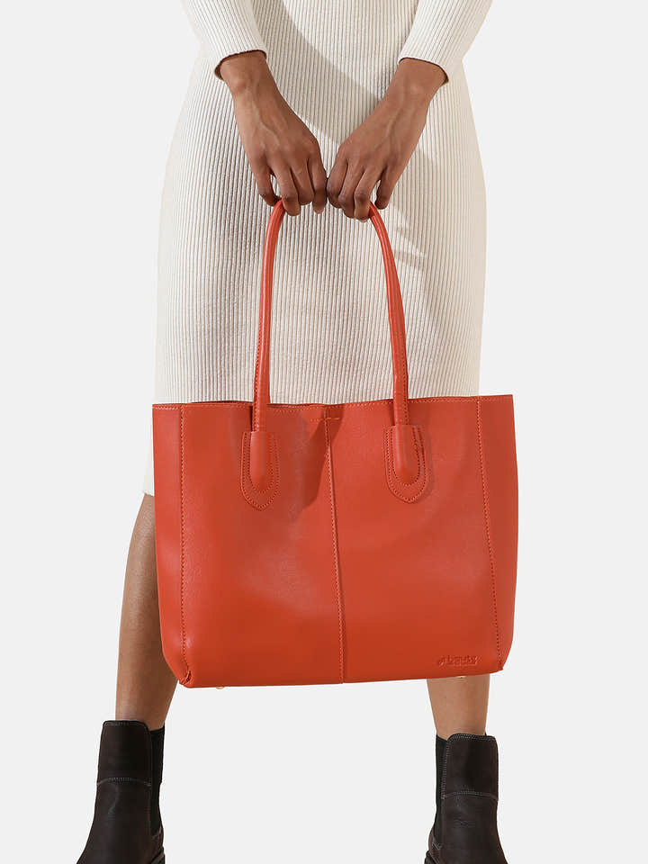Urban Essential Tote Bag With Pouch - Orange