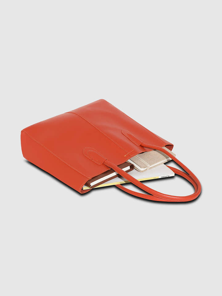 Urban Essential Tote Bag With Pouch - Orange