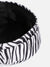 BLACK & WHITE ZEBRA TEXTURED BERET HAT