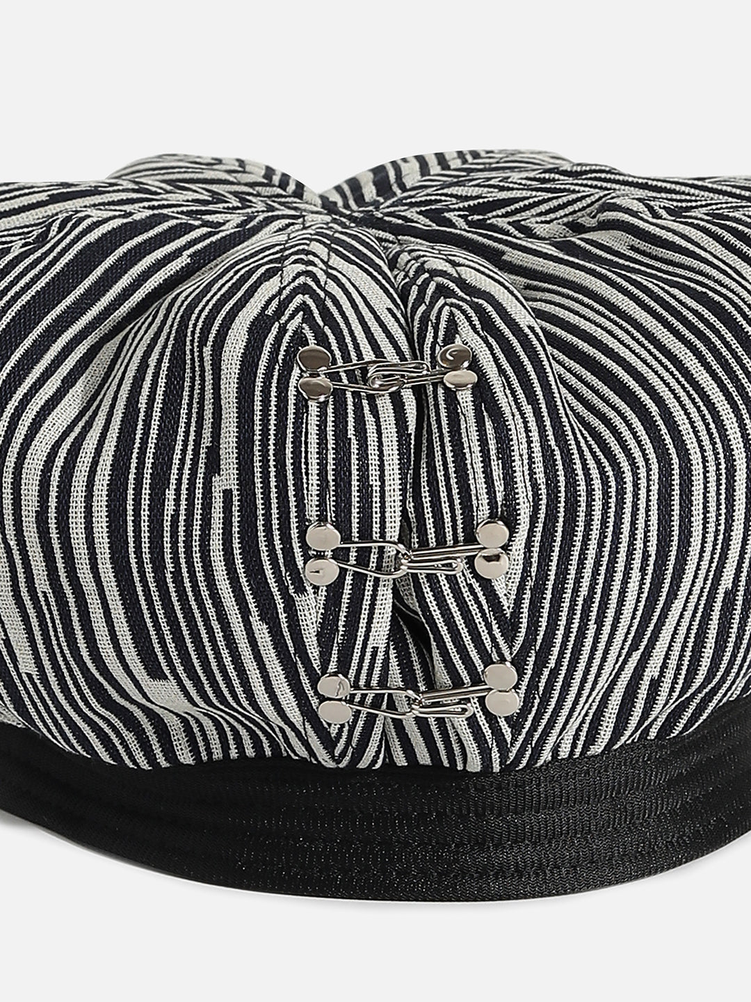 Black & White Textured Bakerboy Hat