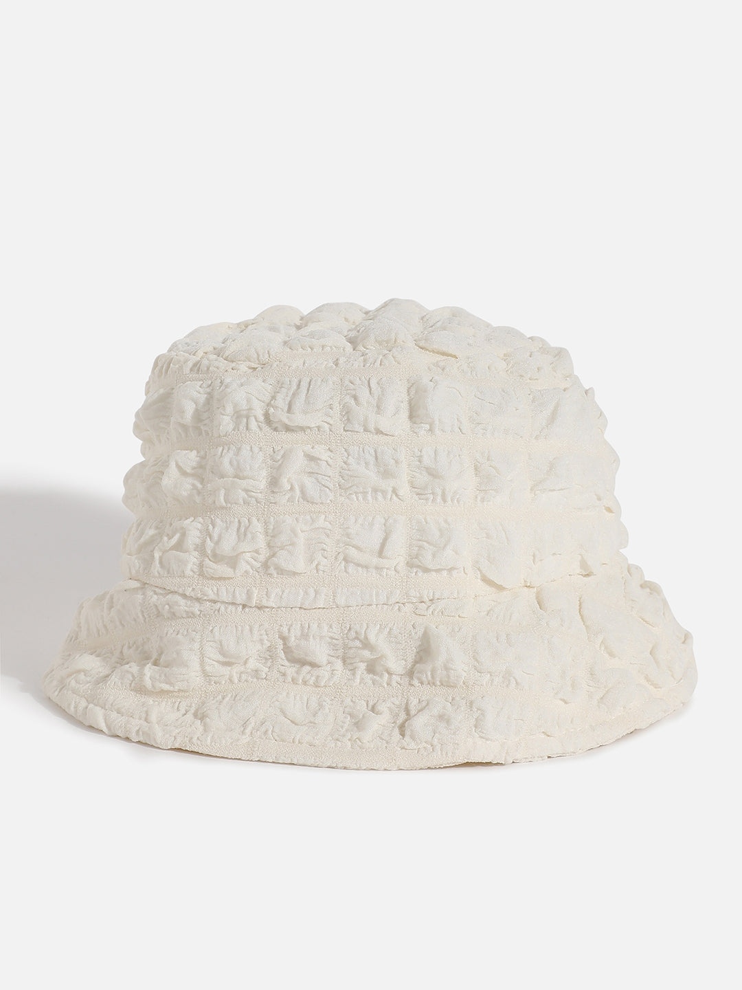 White Solid Bucket Hat