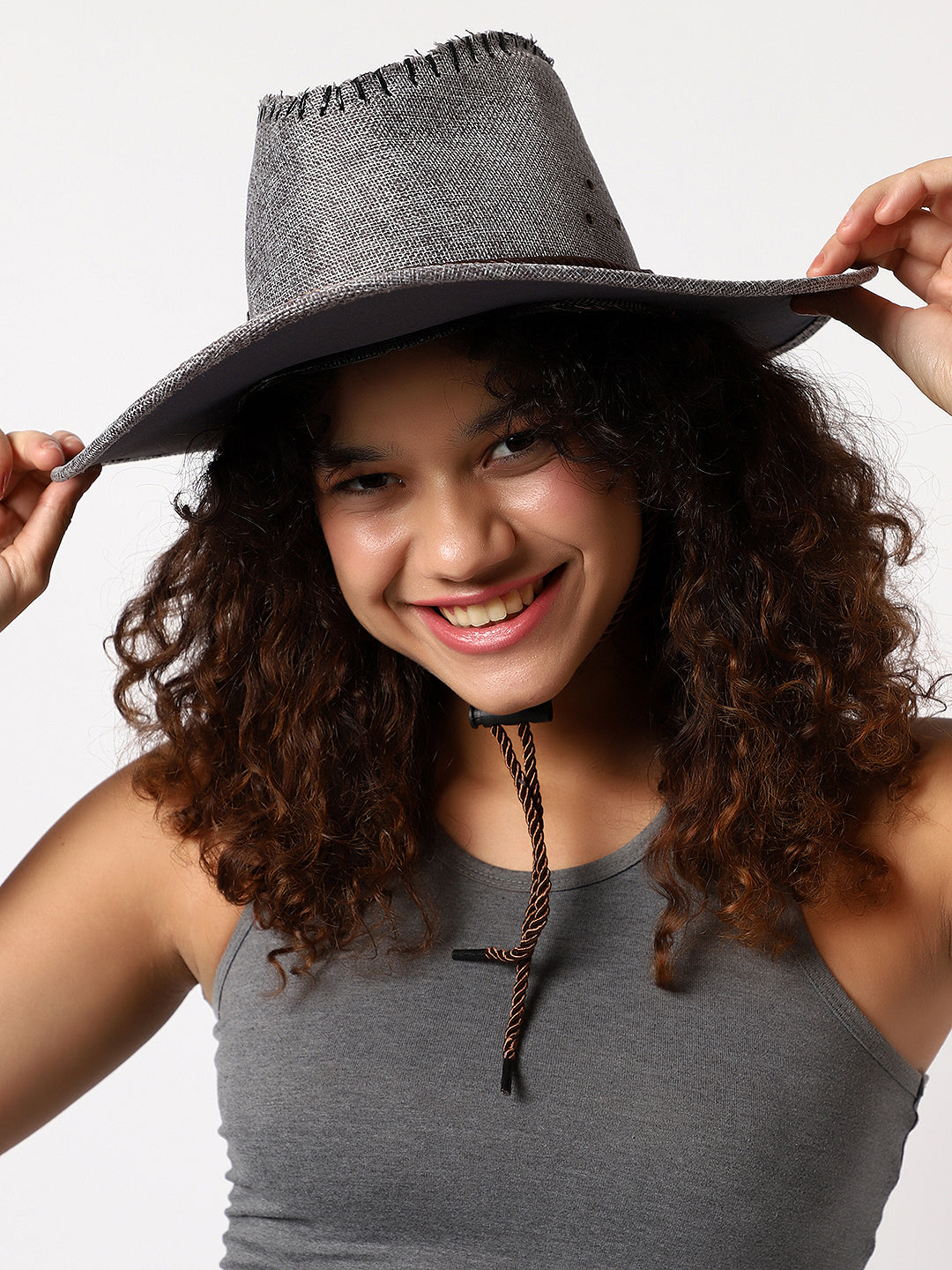 Charcoal Grey Textured Cowboy Hat