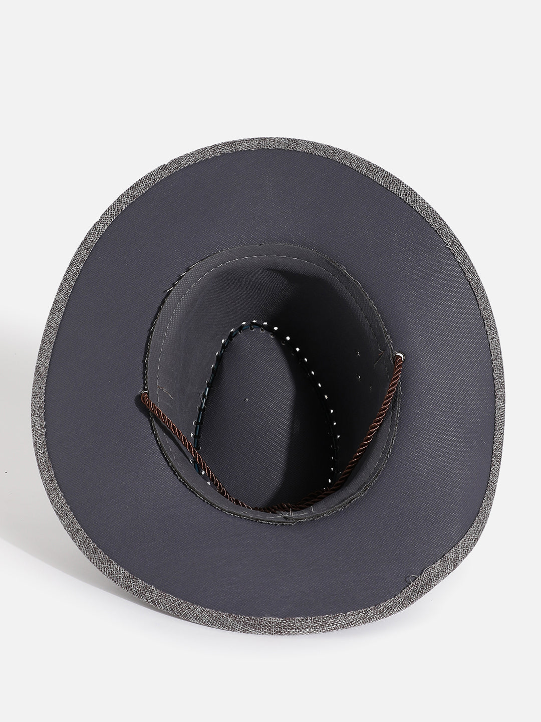 CHARCOAL GREY TEXTURED COWBOY HAT