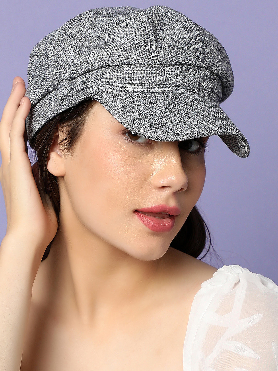 Charcoal Grey Solid Breton Cap