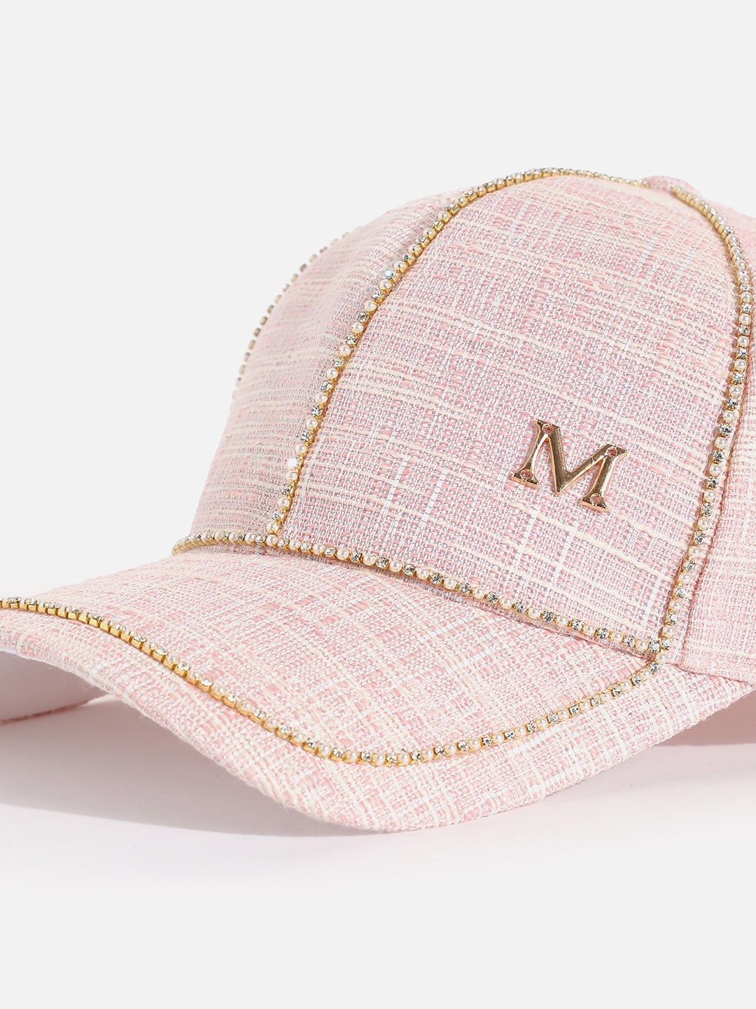 BLUSH PINK TEXTURED BASEBALL CAP