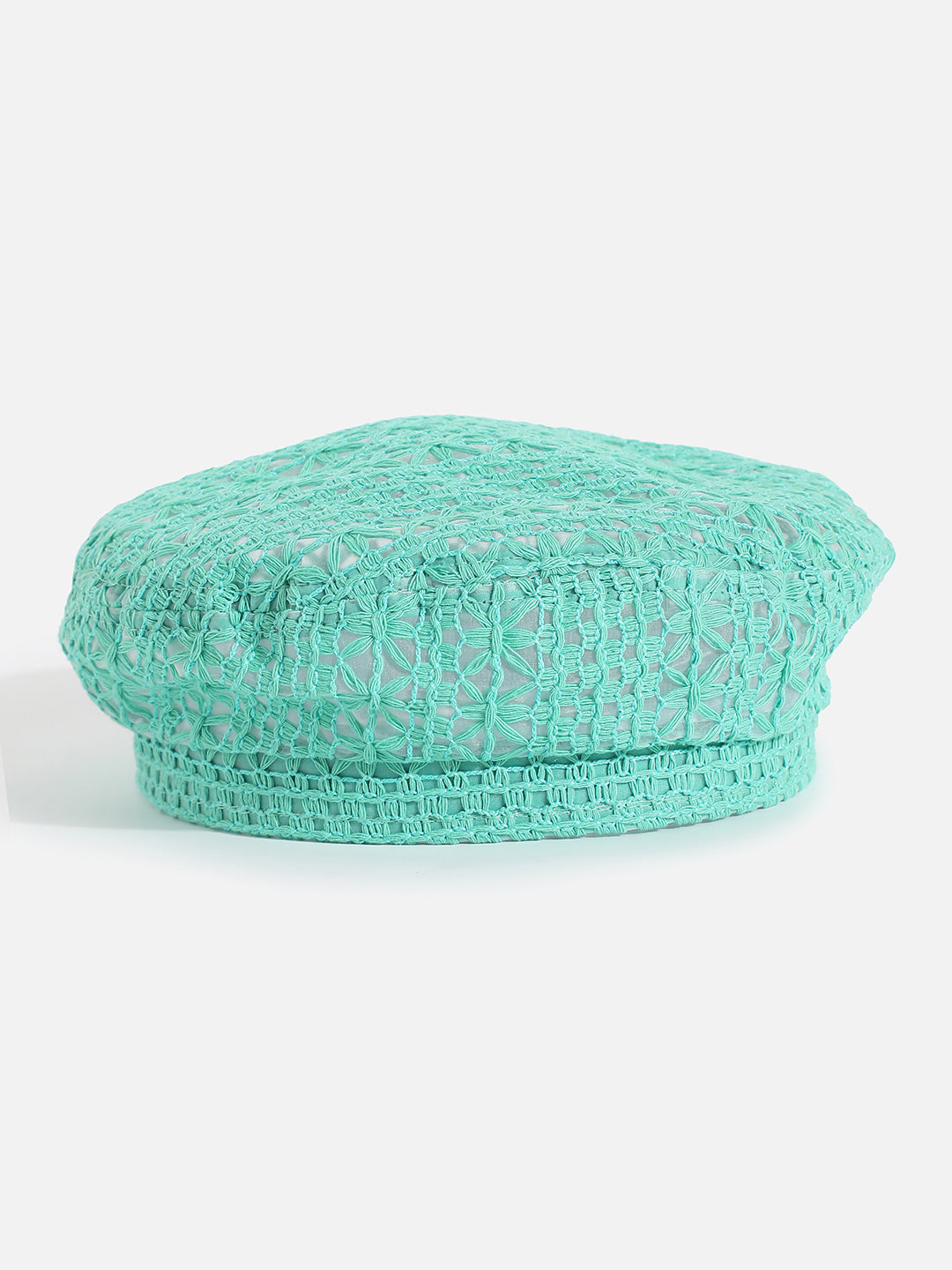 Mint Green Textured Beret Hat