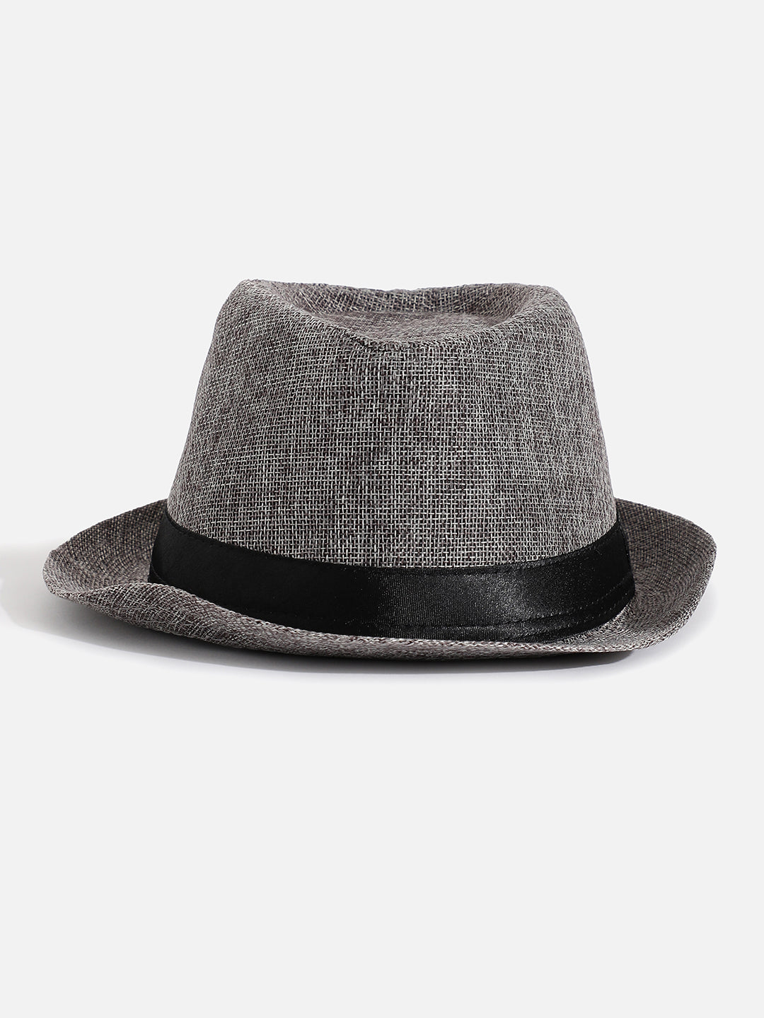 Black Textured Fedora Hat