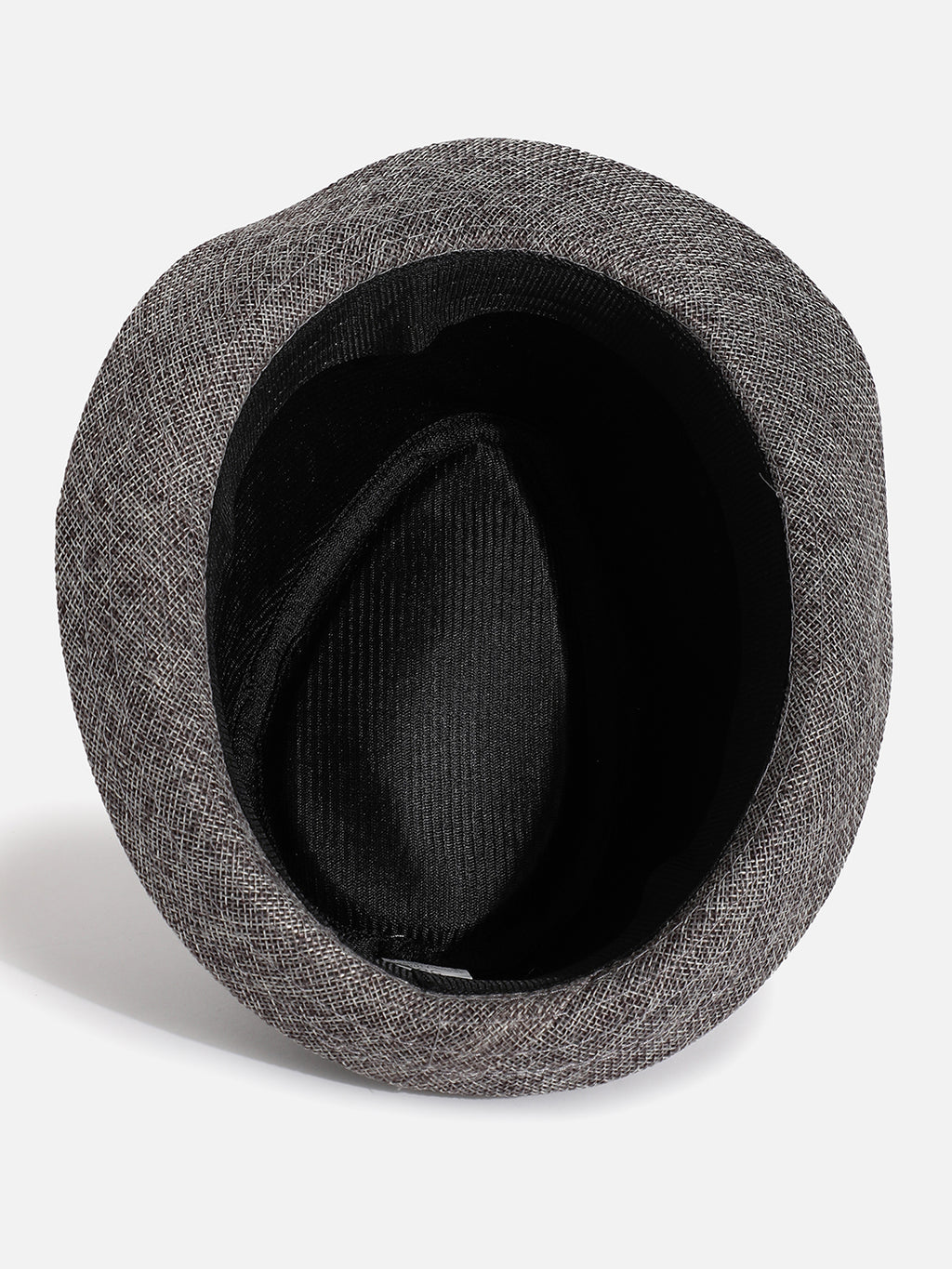 BLACK TEXTURED FEDORA HAT