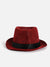 RED TEXTURED FEDORA HAT
