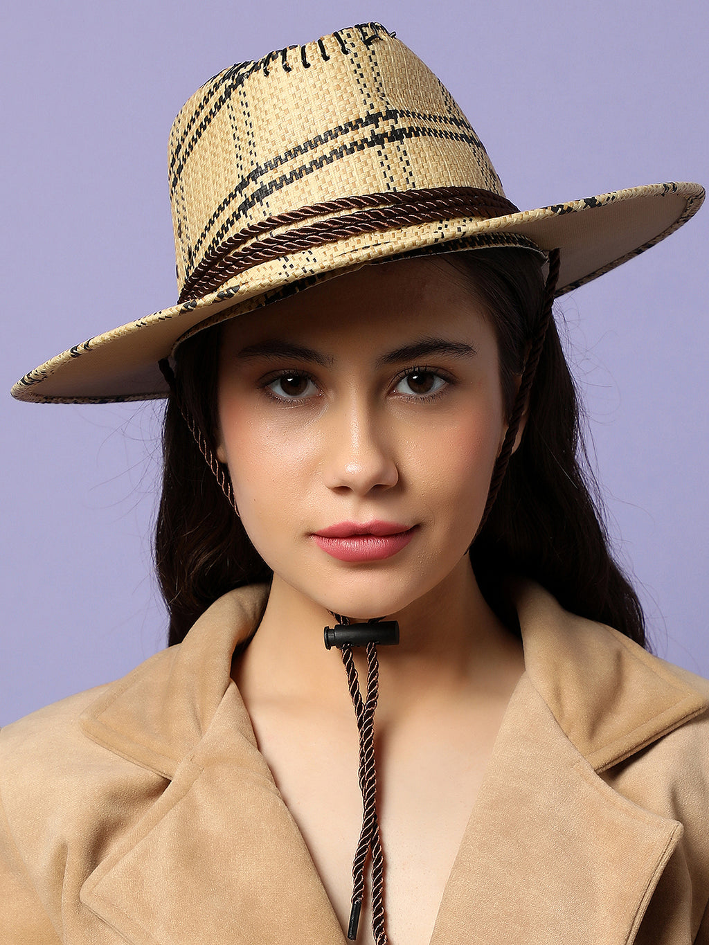 Beige Textured Cowboy Hat