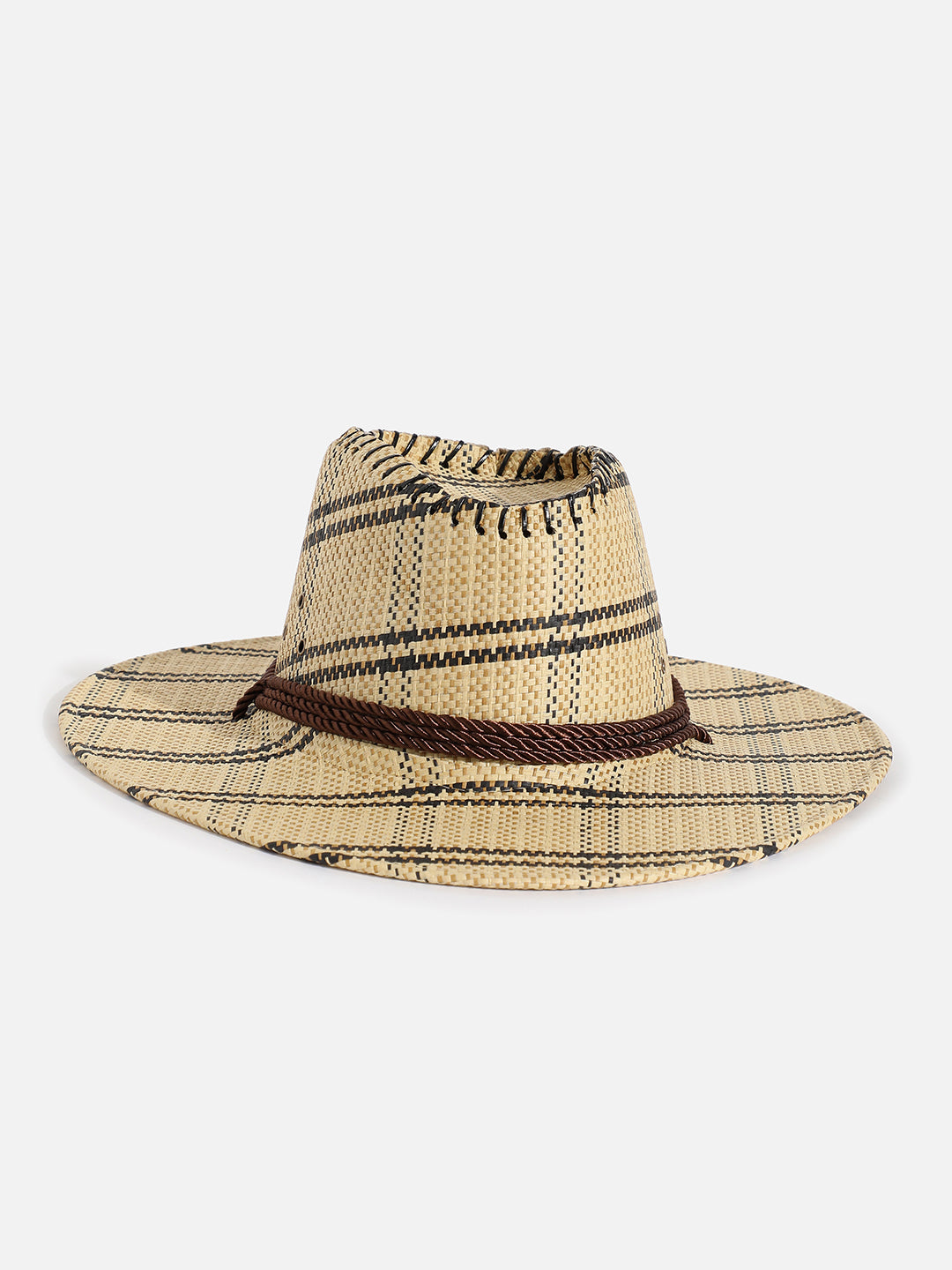 Beige Textured Cowboy Hat