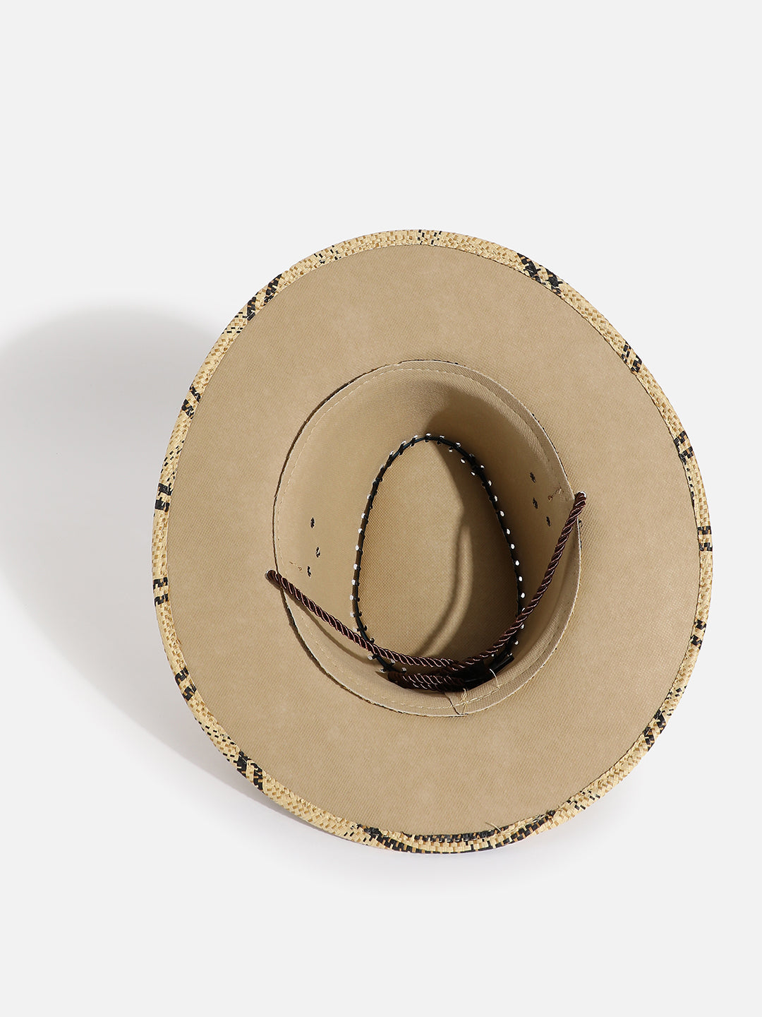 Beige Textured Cowboy Hat